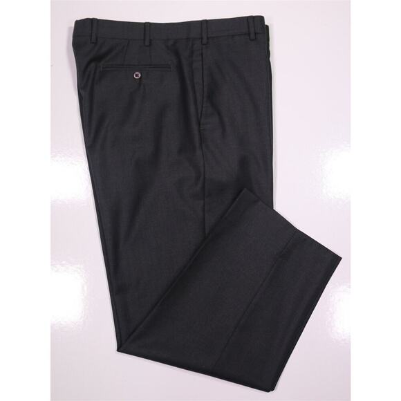 Zanella Todd Solid Charcoal Gray Flat Front Dress Pants Trousers 36x28